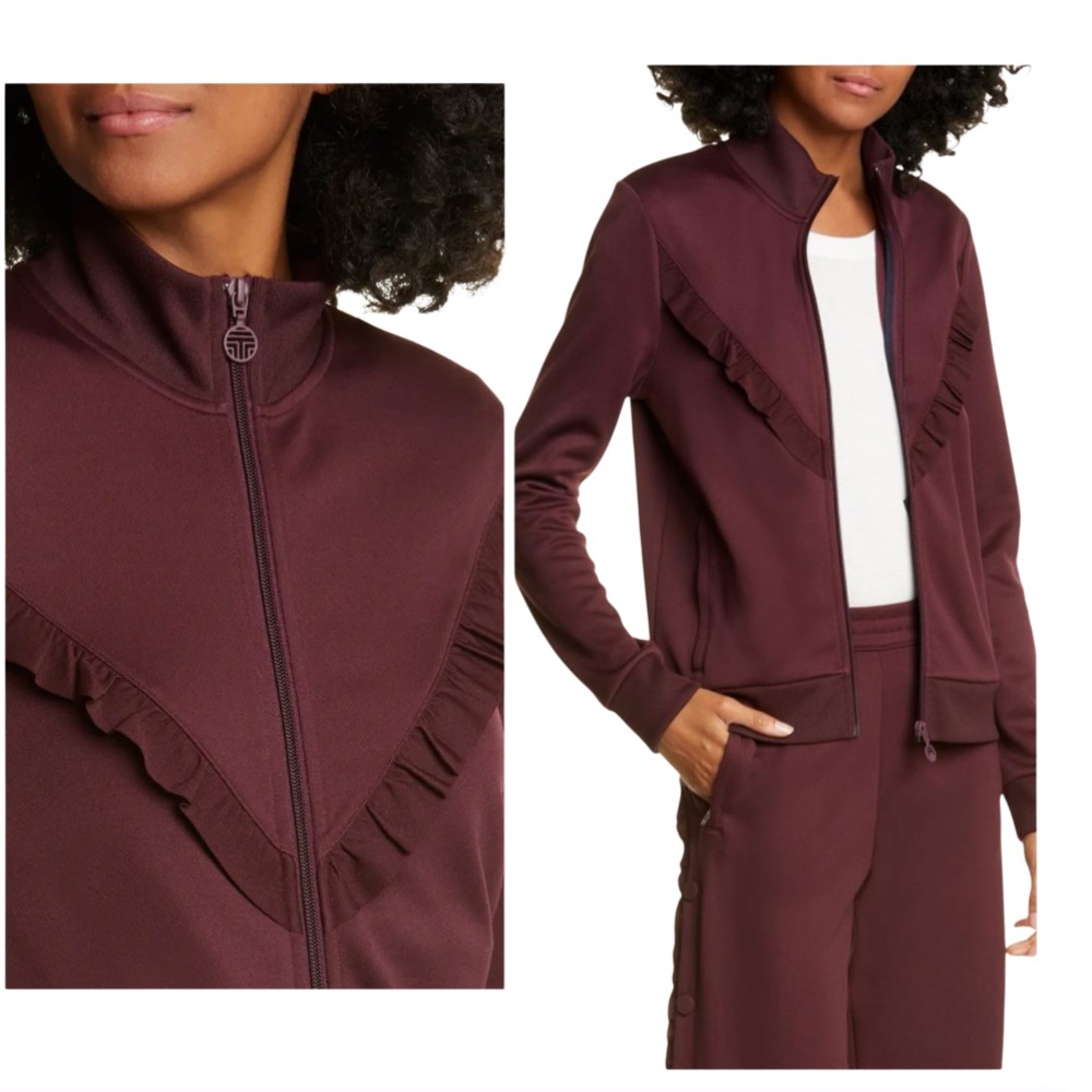 Tory Burch Sport Ruffle Track Jacket